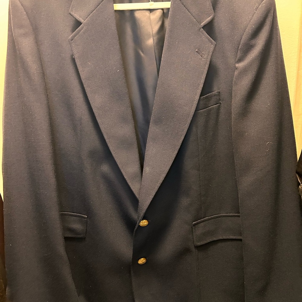 Sports jacket, Cross and Winsor navy blue brass buttons size 46 long